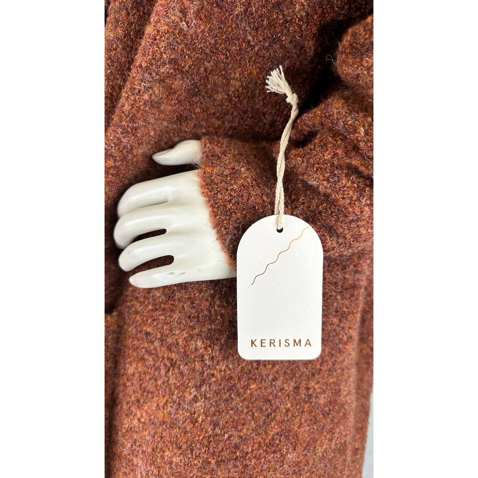 Kerisma Rust Norita Open Front Longline Cardigan Women's Sz M/L Nwt — image 6 of 8